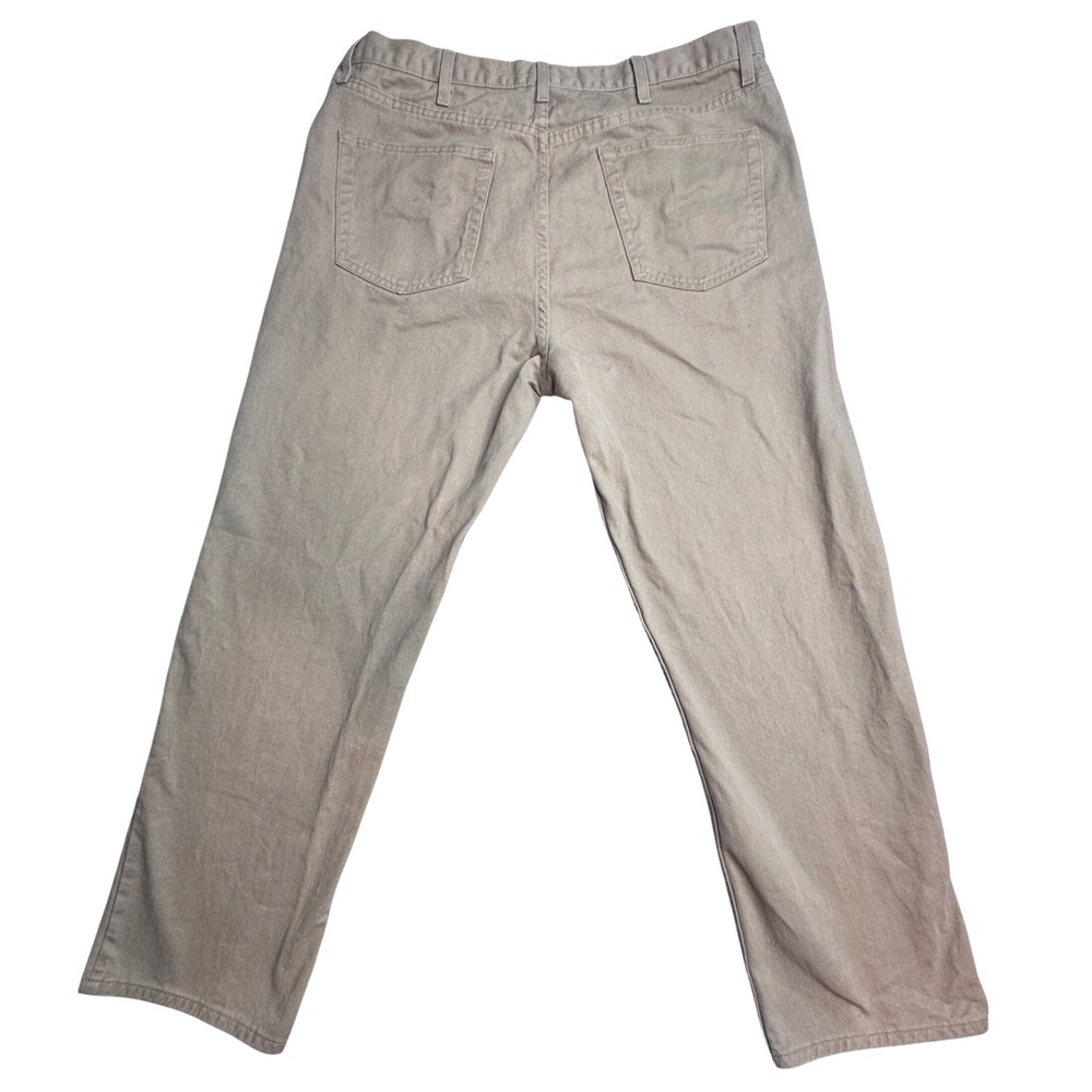 Saddlebred Classic Fit Khaki Jeans Mens 38x30 (37x29) Tan Denim Straight Leg